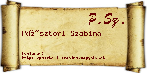 Pásztori Szabina névjegykártya